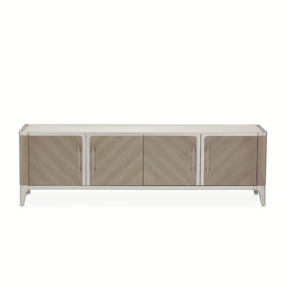 Lanterna Silver Mist Media Cabinet from Michael Amini - Luna Furniture