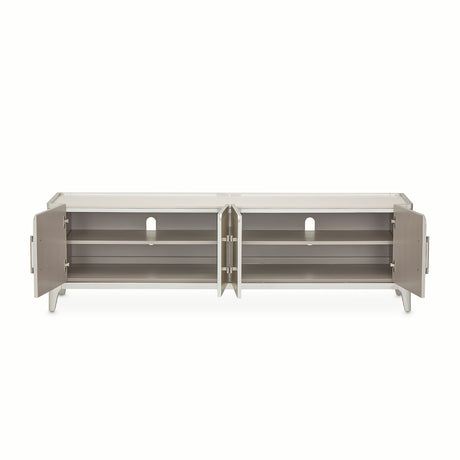 Lanterna Silver Mist Media Cabinet from Michael Amini - Luna Furniture