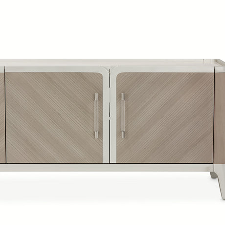 Lanterna Silver Mist Media Cabinet from Michael Amini - Luna Furniture
