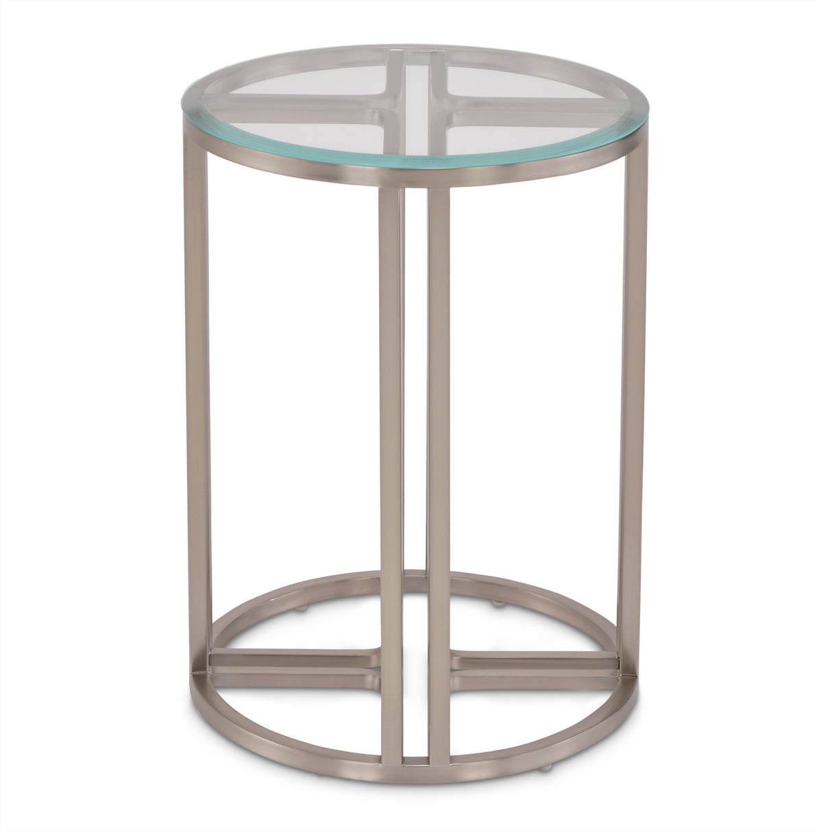 Lanterna Silver Mist Chairside Table from Michael Amini - Luna Furniture