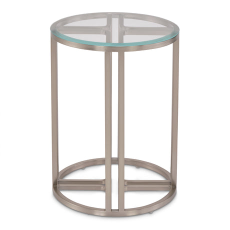 Lanterna Silver Mist Chairside Table from Michael Amini - Luna Furniture