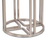 Lanterna Silver Mist Chairside Table from Michael Amini - Luna Furniture
