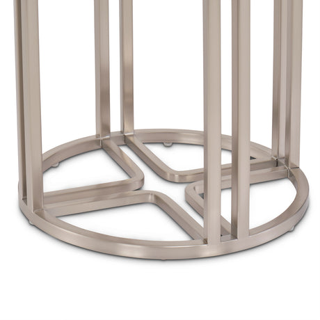 Lanterna Silver Mist Chairside Table from Michael Amini - Luna Furniture