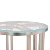 Lanterna Silver Mist Chairside Table from Michael Amini - Luna Furniture