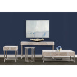 Lanterna Silver Mist Chairside Table from Michael Amini - Luna Furniture