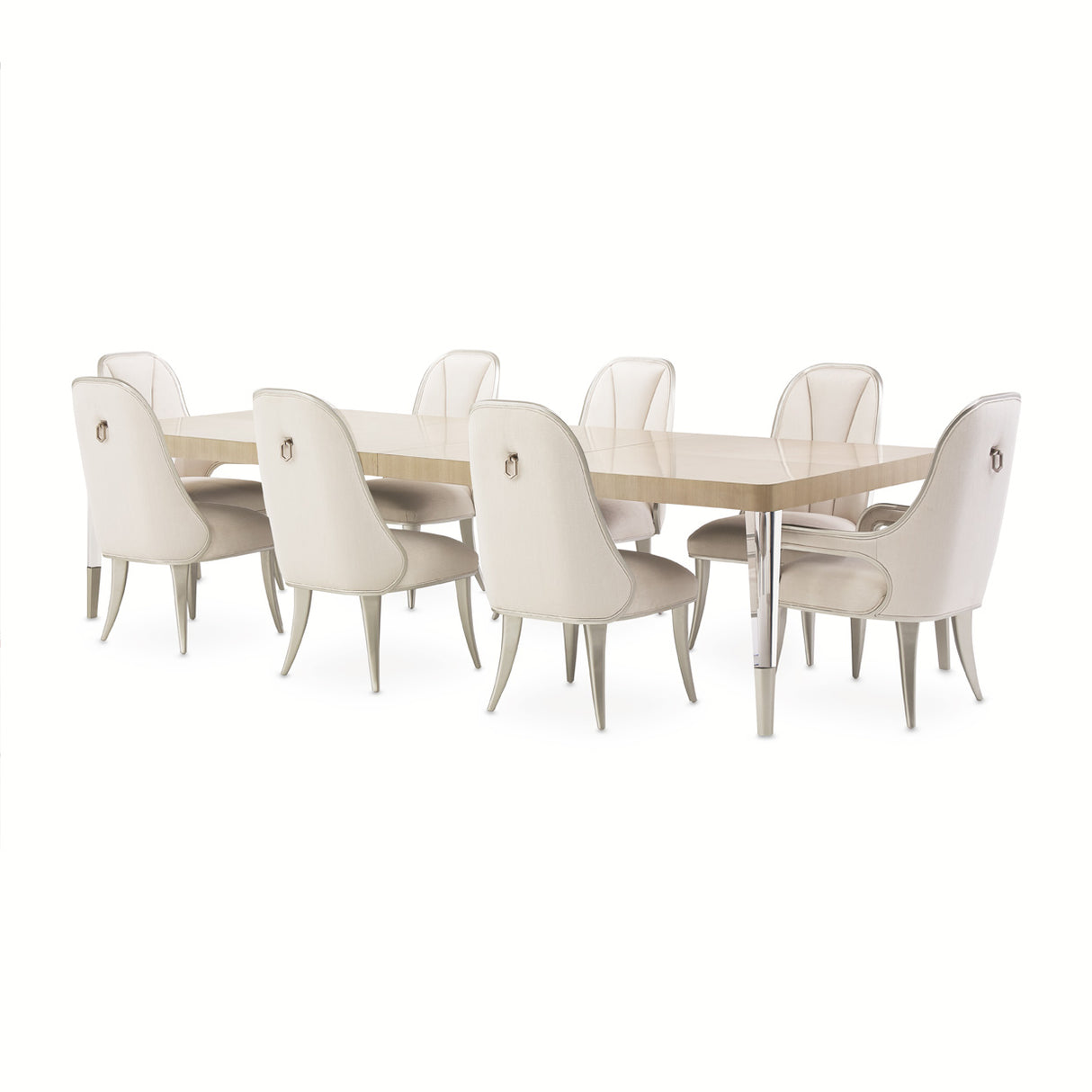 Penthouse Ash Gray Rectangular Dining Table (includes: 2 X 22 Leaves) from Michael Amini - Luna Furniture