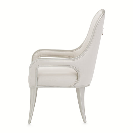 Penthouse Ash Gray Dining Arm Chair from Michael Amini - Luna Furniture
