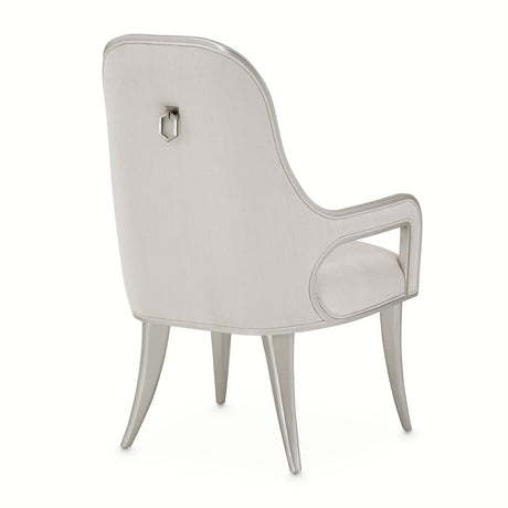Penthouse Ash Gray Dining Arm Chair from Michael Amini - Luna Furniture