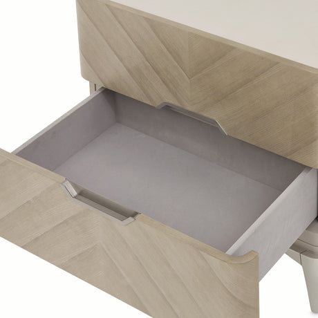 Penthouse Ash Gray Nightstand from Michael Amini - Luna Furniture