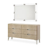 Penthouse Ash Gray Dresser With Mirror from Michael Amini - Luna Furniture