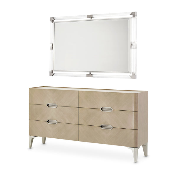 Penthouse Ash Gray Dresser With Mirror