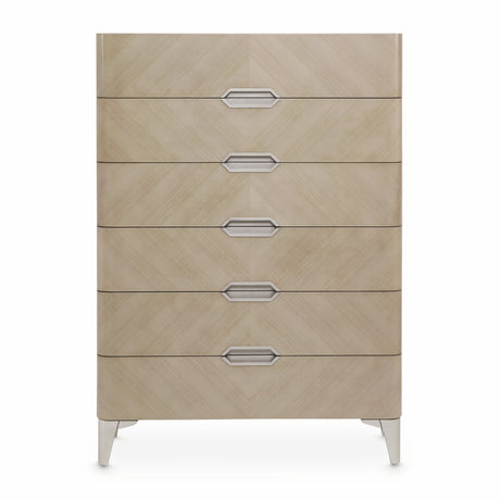 Penthouse Ash Gray 6-drawer Chest from Michael Amini - Luna Furniture