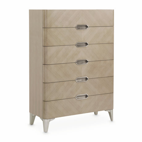 Penthouse Ash Gray 6-drawer Chest from Michael Amini - Luna Furniture