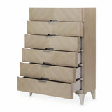 Penthouse Ash Gray 6-drawer Chest from Michael Amini - Luna Furniture