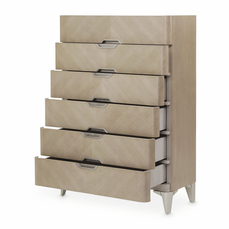 Penthouse Ash Gray 6-drawer Chest from Michael Amini - Luna Furniture