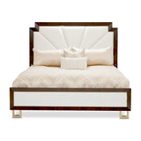 Belmont Place Espresso Queen Upholstered Bed from Michael Amini - Luna Furniture