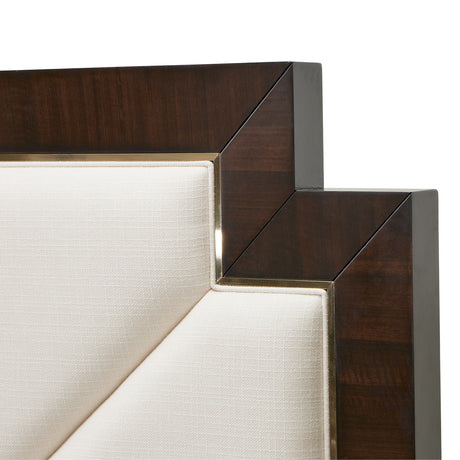 Belmont Place Espresso Eastern King Upholstered Bed from Michael Amini - Luna Furniture