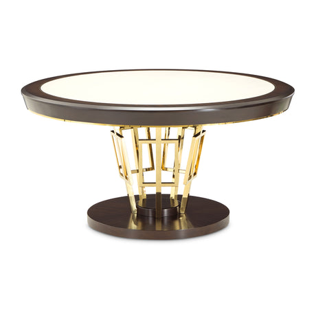 Belmont Place Espresso 60'' Round Dining Table from Michael Amini - Luna Furniture