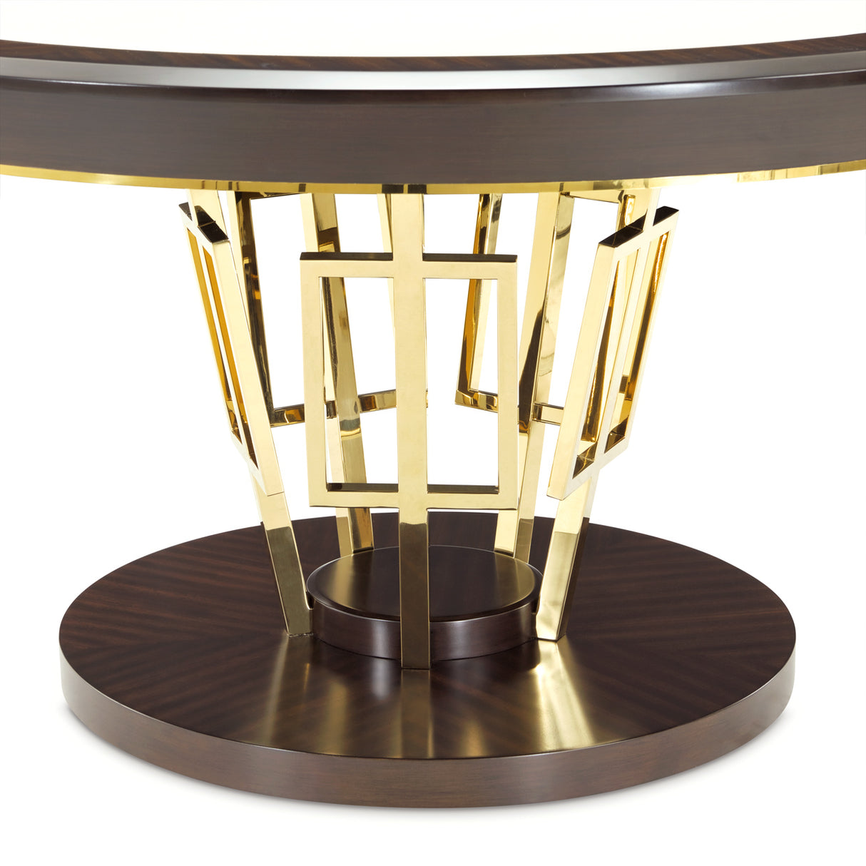 Belmont Place Espresso 60'' Round Dining Table from Michael Amini - Luna Furniture