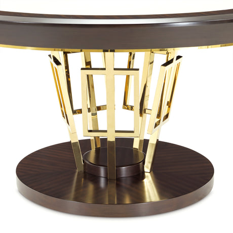 Belmont Place Espresso 60'' Round Dining Table from Michael Amini - Luna Furniture