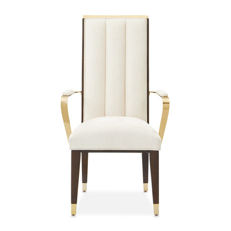 Belmont Place Espresso Dining Arm Chair from Michael Amini - Luna Furniture