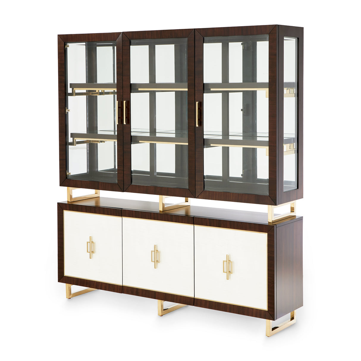 Belmont Place Espresso China Cabinet from Michael Amini - Luna Furniture