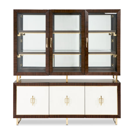 Belmont Place Espresso China Cabinet from Michael Amini - Luna Furniture