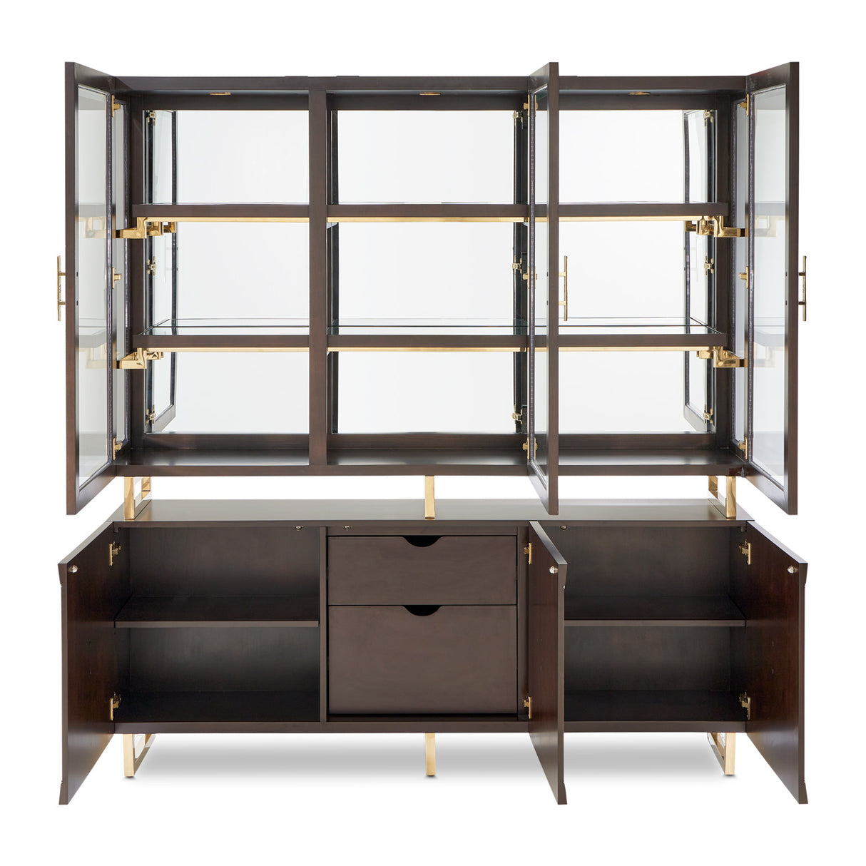 Belmont Place Espresso China Cabinet from Michael Amini - Luna Furniture