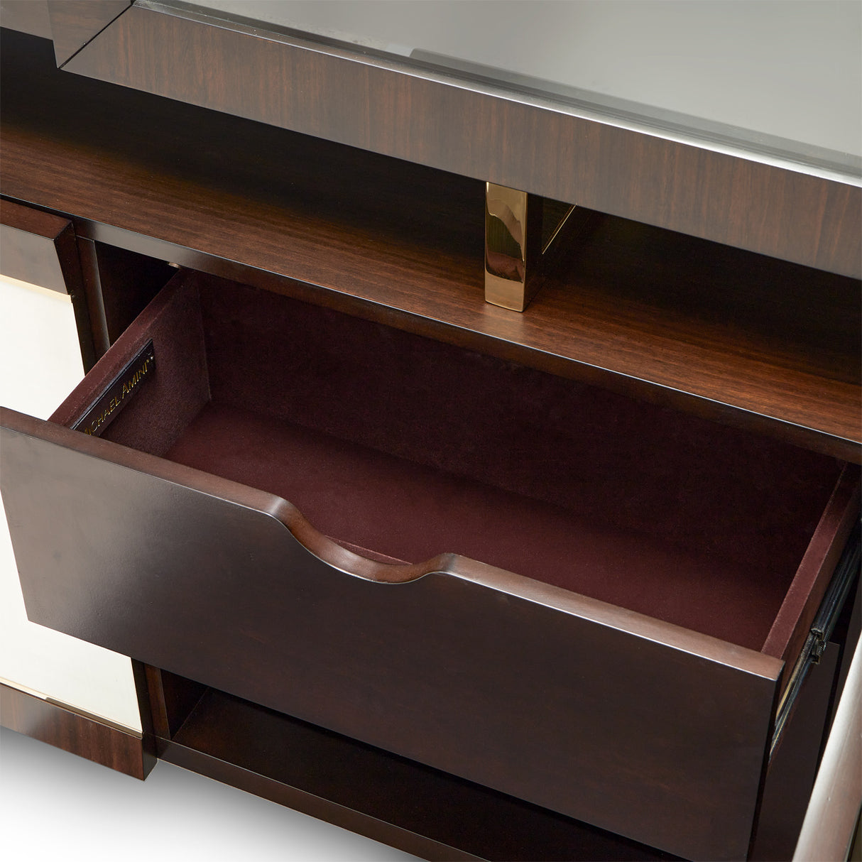 Belmont Place Espresso China Cabinet from Michael Amini - Luna Furniture
