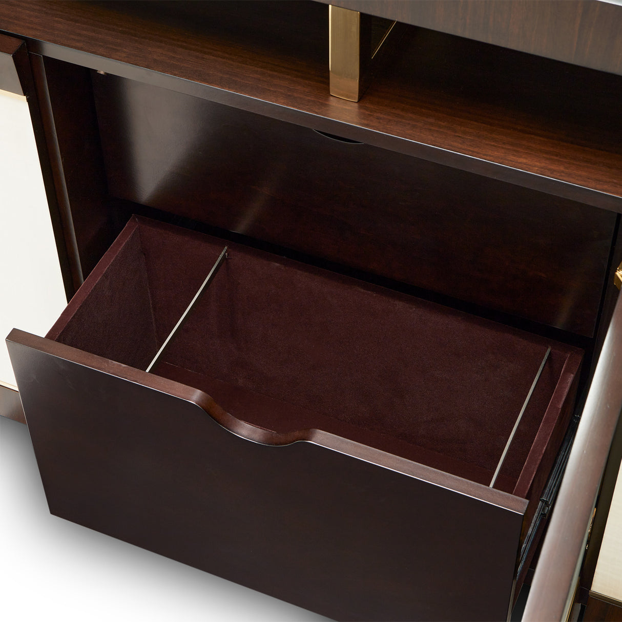 Belmont Place Espresso China Cabinet from Michael Amini - Luna Furniture