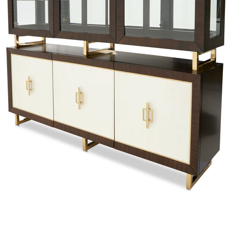 Belmont Place Espresso China Cabinet from Michael Amini - Luna Furniture