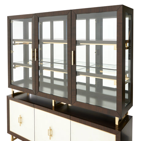 Belmont Place Espresso China Cabinet from Michael Amini - Luna Furniture