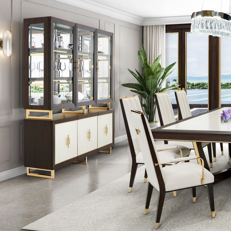 Belmont Place Espresso China Cabinet from Michael Amini - Luna Furniture