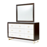 Belmont Place Espresso Dresser With Mirror from Michael Amini - Luna Furniture