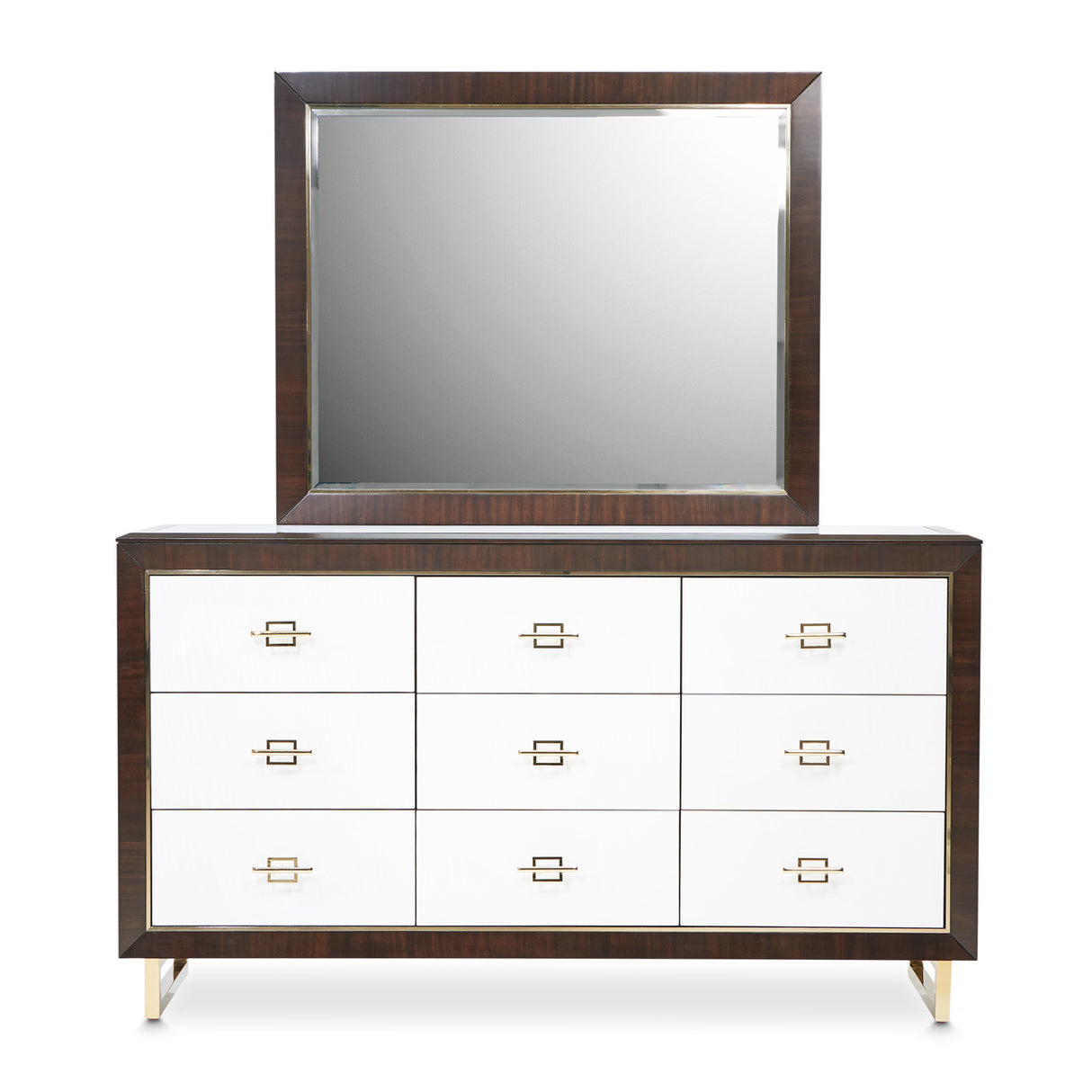 Belmont Place Espresso Dresser With Mirror from Michael Amini - Luna Furniture