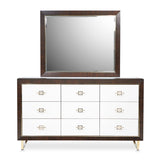 Belmont Place Espresso Dresser With Mirror from Michael Amini - Luna Furniture