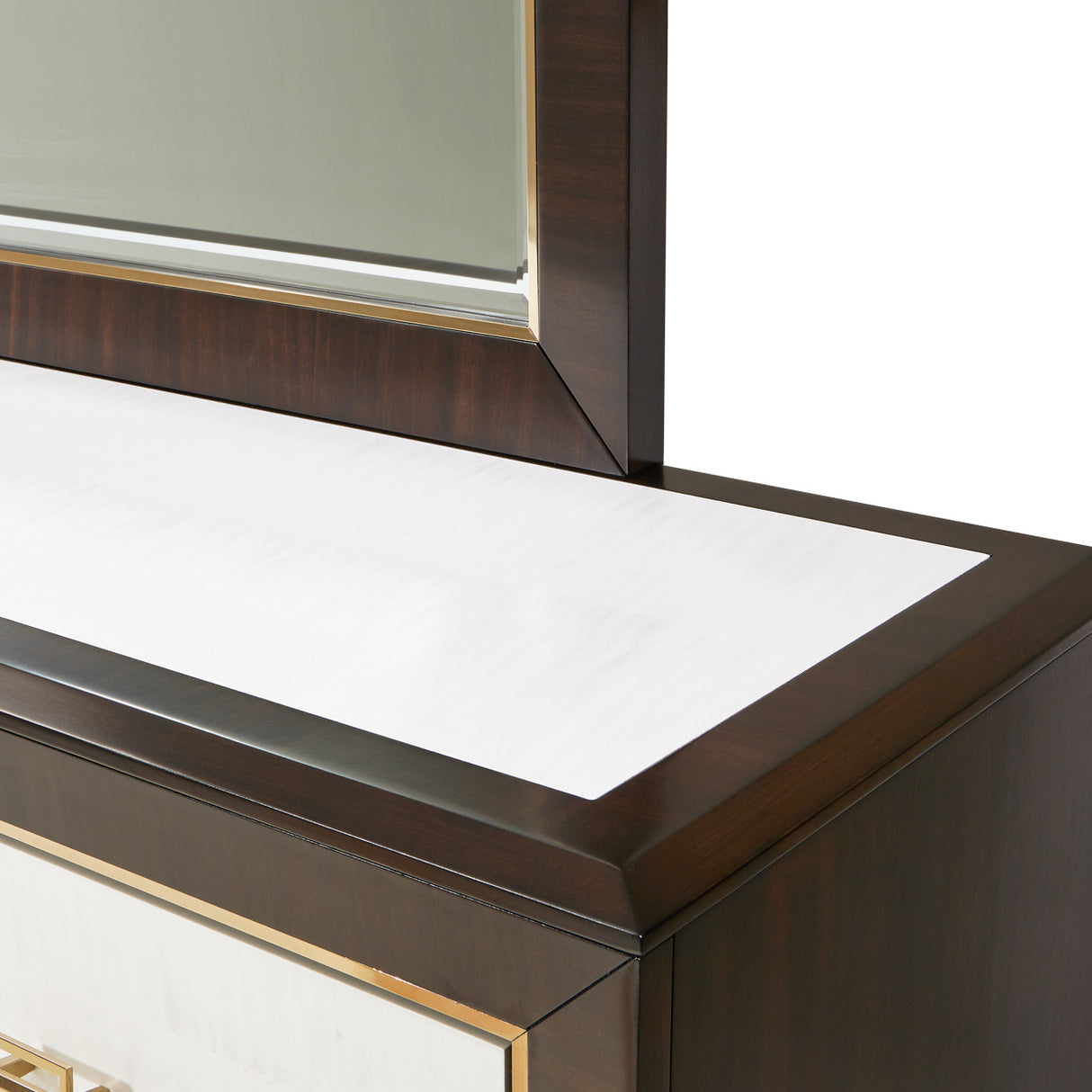 Belmont Place Espresso Dresser With Mirror from Michael Amini - Luna Furniture