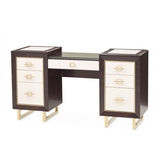 Belmont Place Espresso Vanity Desk from Michael Amini - Luna Furniture