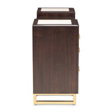 Belmont Place Espresso Vanity Desk from Michael Amini - Luna Furniture