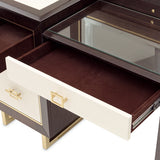 Belmont Place Espresso Vanity Desk from Michael Amini - Luna Furniture