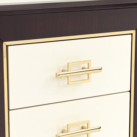 Belmont Place Espresso Vanity Desk from Michael Amini - Luna Furniture