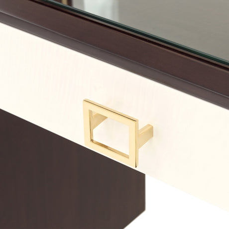 Belmont Place Espresso Vanity Desk from Michael Amini - Luna Furniture