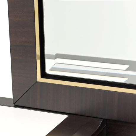Belmont Place Espresso Vanity Mirror With Led Lighting from Michael Amini - Luna Furniture