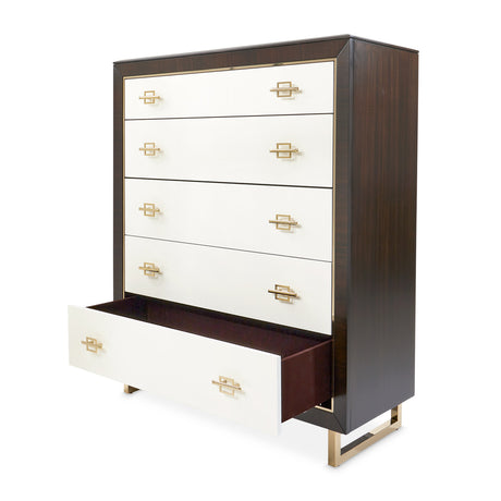 Belmont Place Espresso 5-drawer Chest from Michael Amini - Luna Furniture