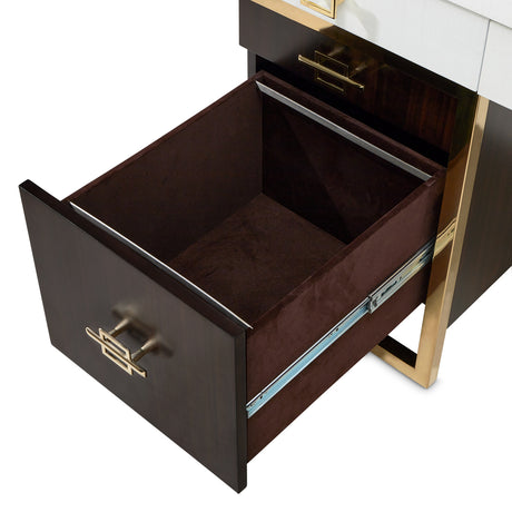 Belmont Place Espresso Desk from Michael Amini - Luna Furniture