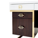 Belmont Place Espresso Desk from Michael Amini - Luna Furniture