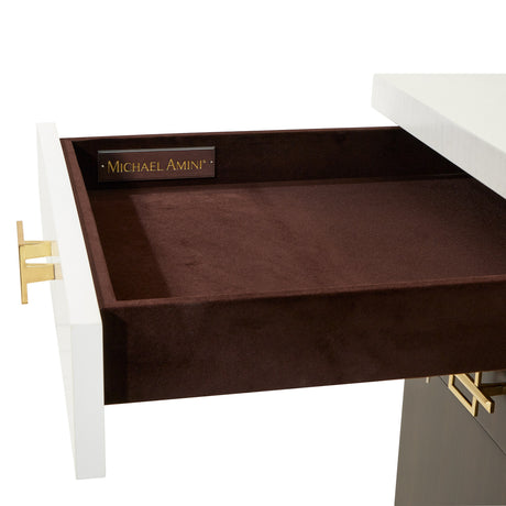 Belmont Place Espresso Desk from Michael Amini - Luna Furniture