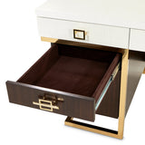 Belmont Place Espresso Desk from Michael Amini - Luna Furniture