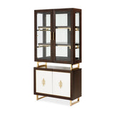 Belmont Place Espresso Display Cabinet from Michael Amini - Luna Furniture