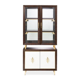 Belmont Place Espresso Display Cabinet from Michael Amini - Luna Furniture